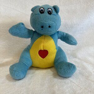 Small Blue Dinosaur‎ Plush 7” Yellow Tummy Heart Plush Appeal LLC